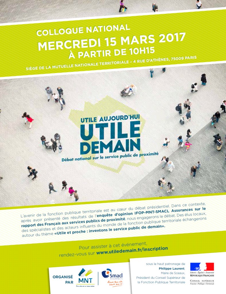 Annonce presse - Colloque national du 15 mars "Utile aujourd'hui - Utile demain"