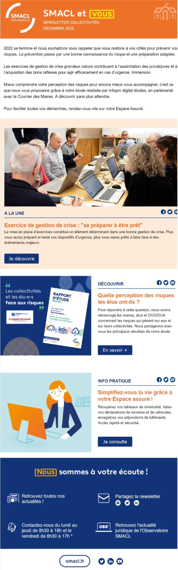 Newsletter Collectivités 2022 - SMACL Assurances