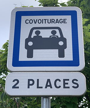 aire de covoiturage panneau
