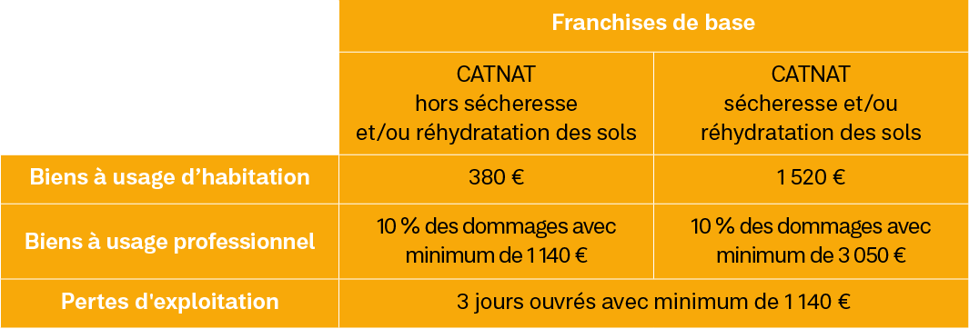 tableau catastrophe naturelle