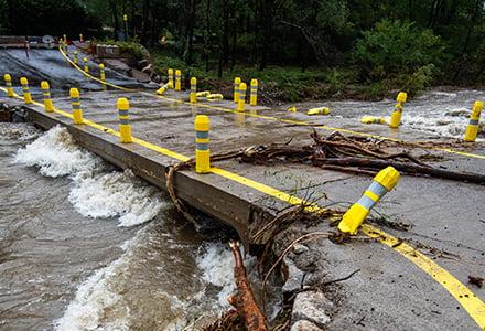 inondation sinistre route