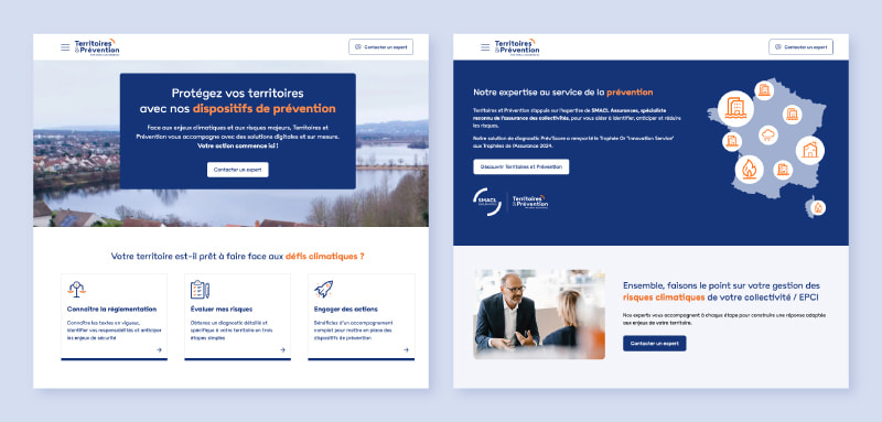 Interface Territoires et Prévention page d'accueil