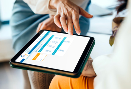 Espace assuré sur tablette